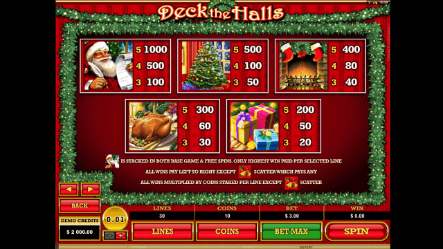 Бонусная игра Deck The Halls 3